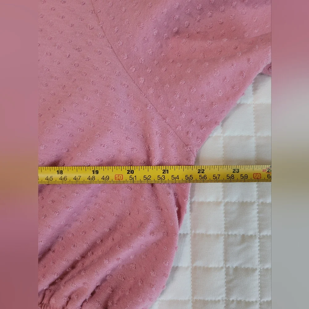 Lane Bryant Pink V-Neck blouse, Sz 18/20, GUC - Picture 6 of 8